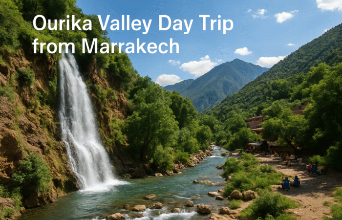 Ourika Valley day trip from Marrakech with waterfalls, river, and Atlas Mountain scenery