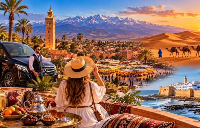 Morocco tours for Americans featuring Marrakech, Atlas Mountains, Sahara Desert and private luxury transport